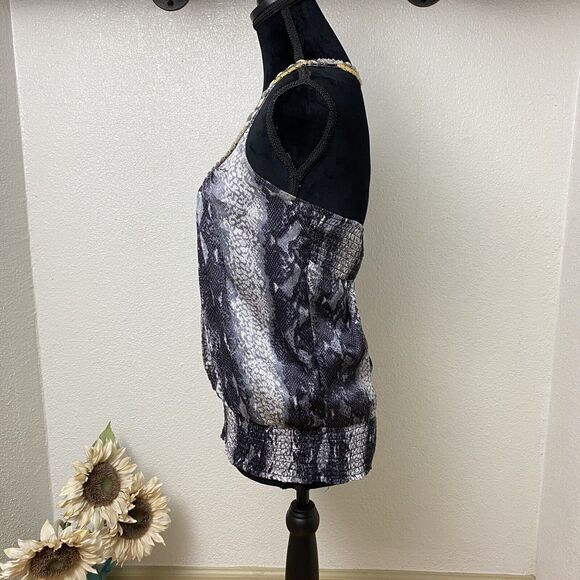 Silk Snakeskin Beaded Halter - BEBE - Small - Picture 2 of 5